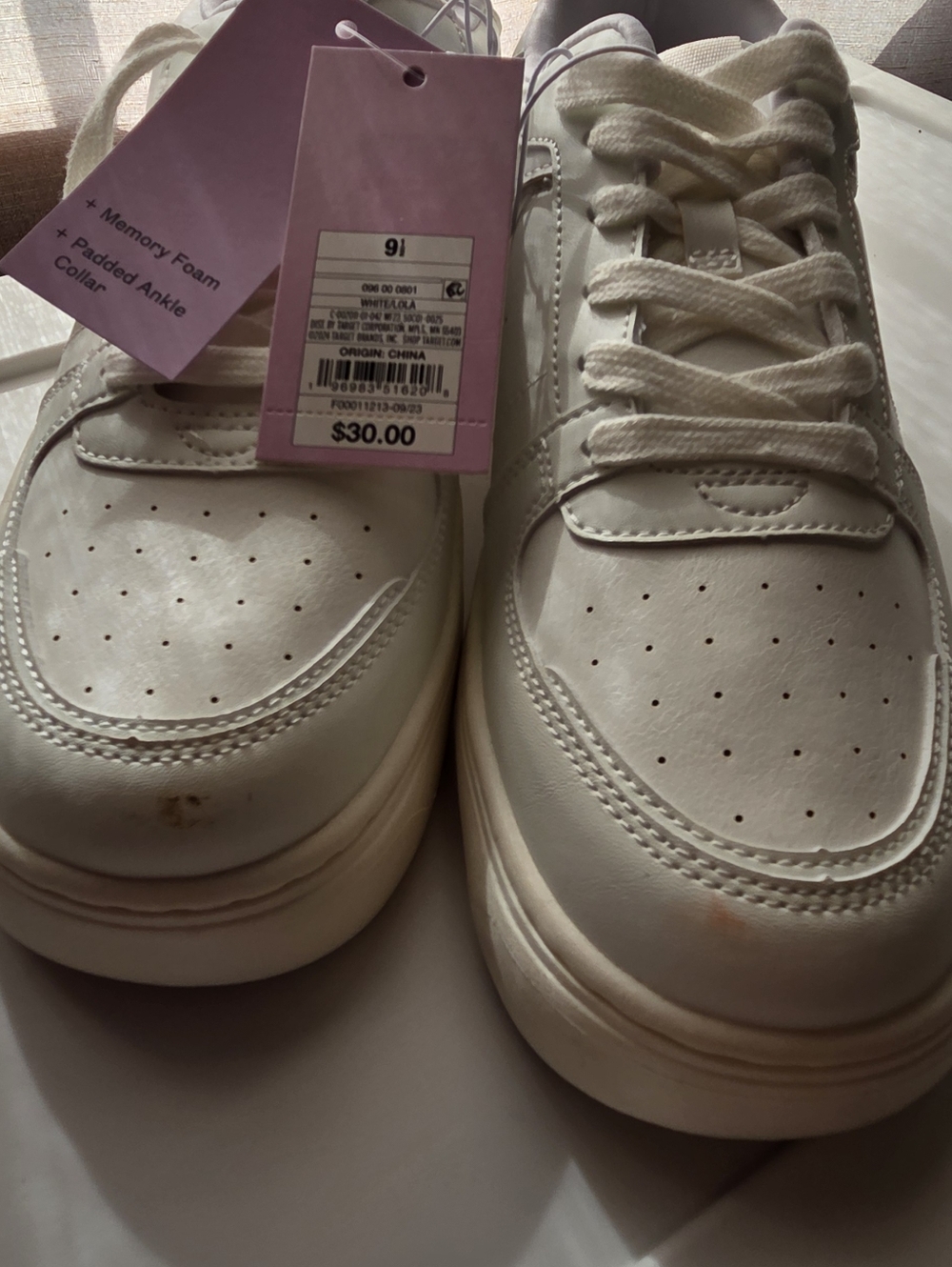 Classic White Women's Platform Sneakers - Minimalist Casual - Picture 2 of 6